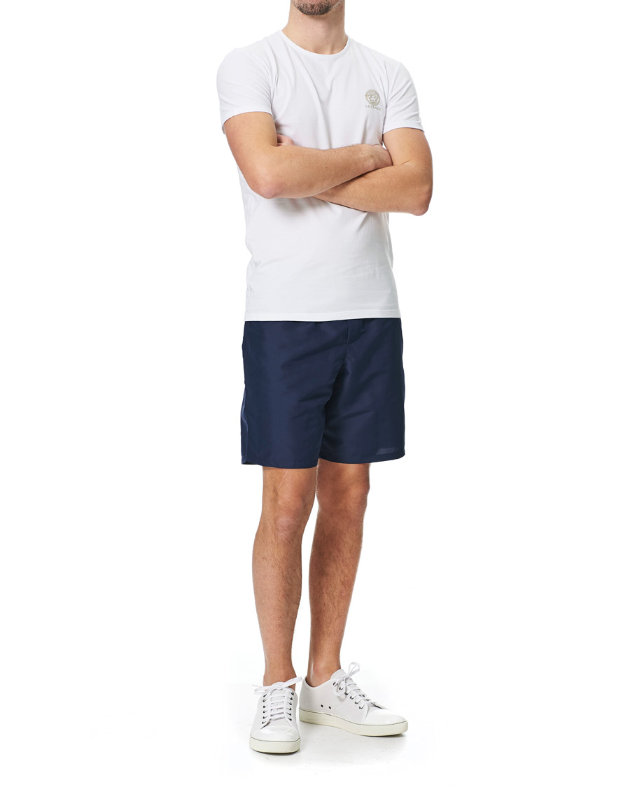 Herre | Badebukser | Versace | Greca Border Swim Trunks Navy