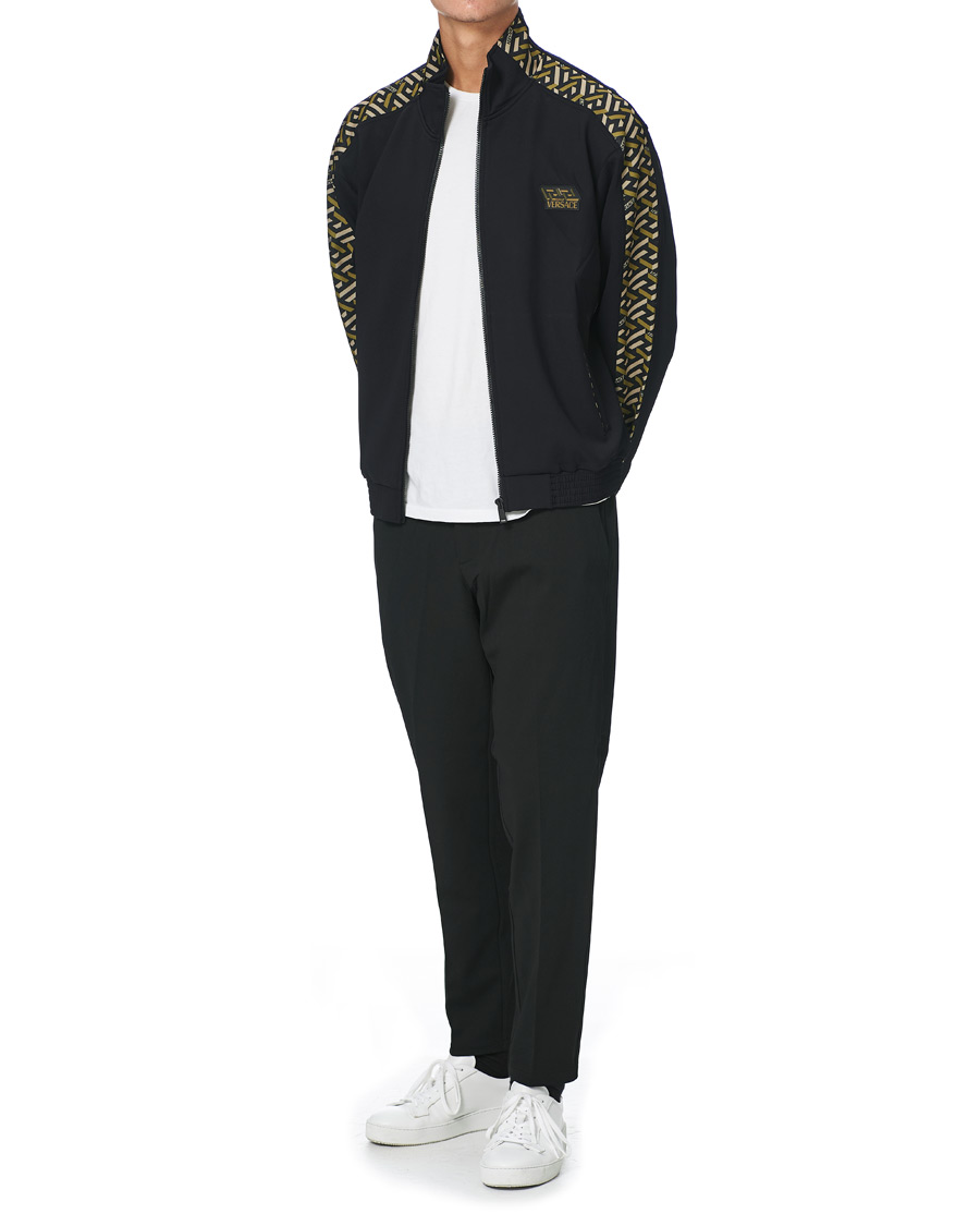 Herre | Trøjer | Versace | Monogram Zip Sweater Black