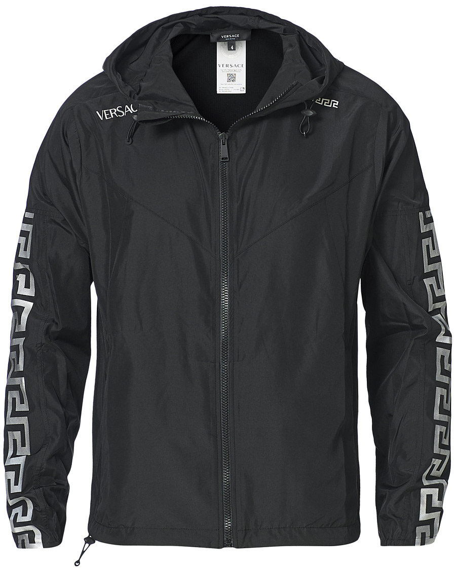Herre | Jakker | Versace | Monogram Hooded Jacket Black