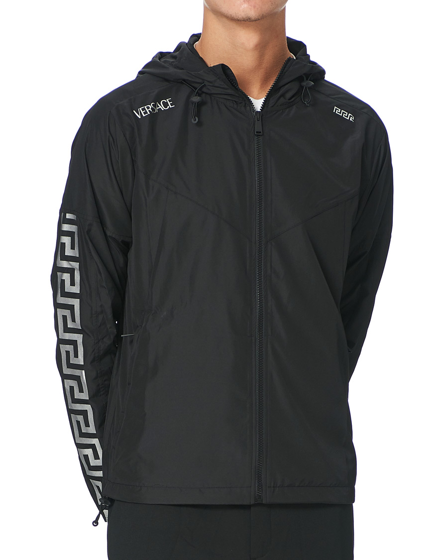 Herre | Jakker | Versace | Monogram Hooded Jacket Black