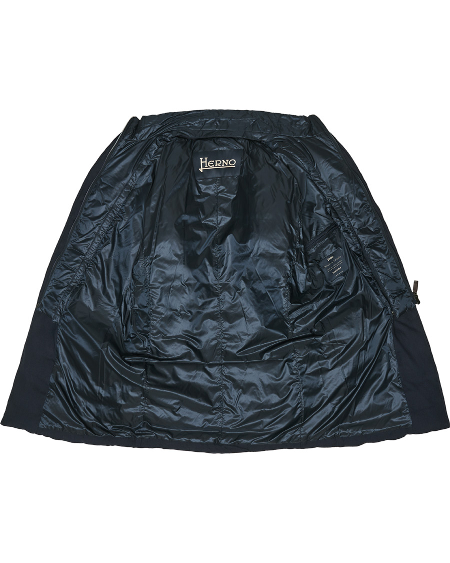 Herre | Jakker | Herno | Flannel Long Down Jacket Navy