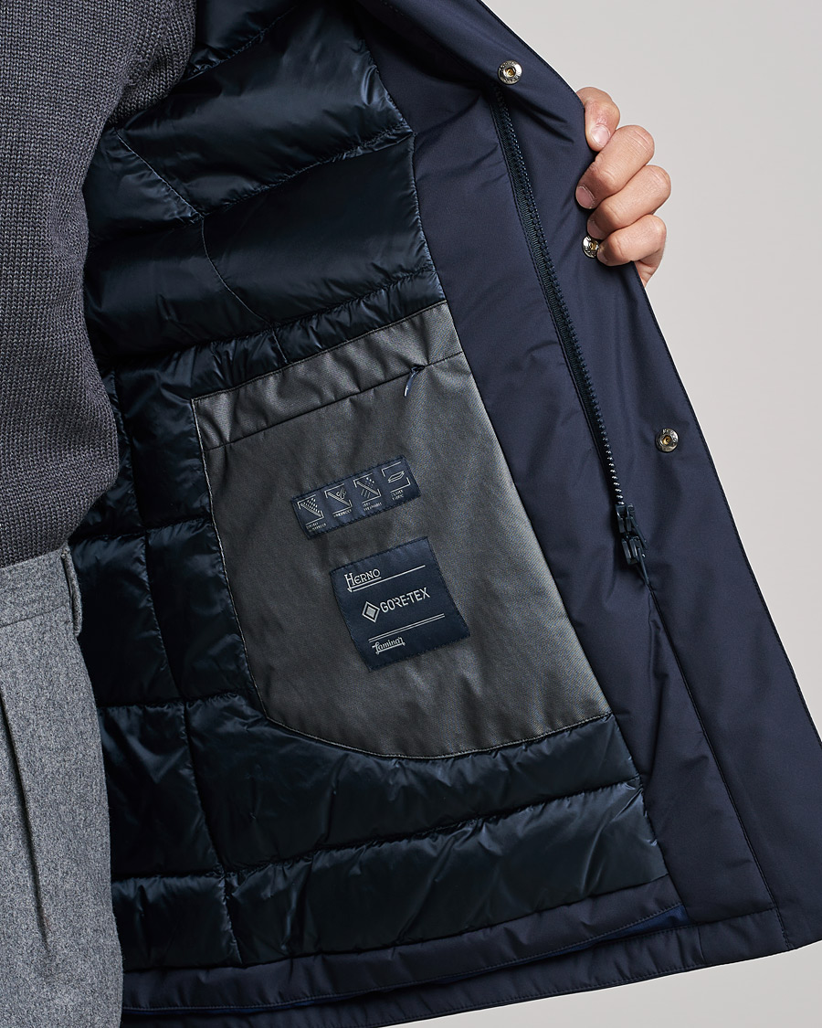 Herre | Jakker | Herno | Laminar Waterproof Down Coat Navy