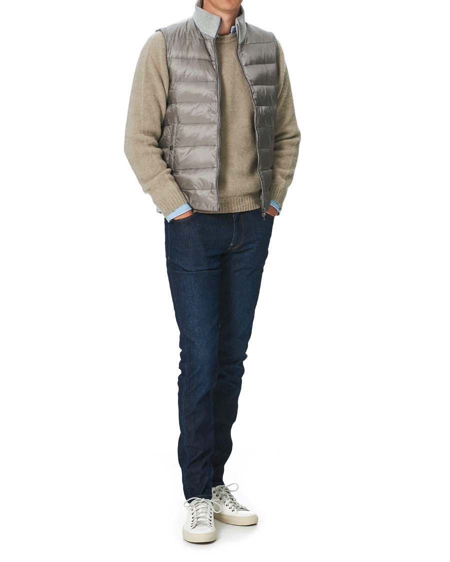 Herre | Jakker | Herno | Nylon Ultralight Gilet Grigio Perla