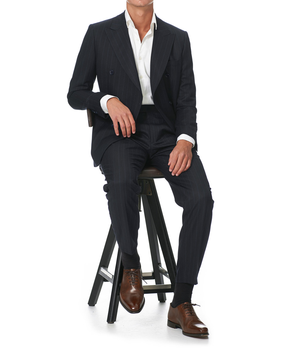 Herre | Blazere & jakker | Morris Heritage | Pinstripe Double Breasted Suit Blazer Navy