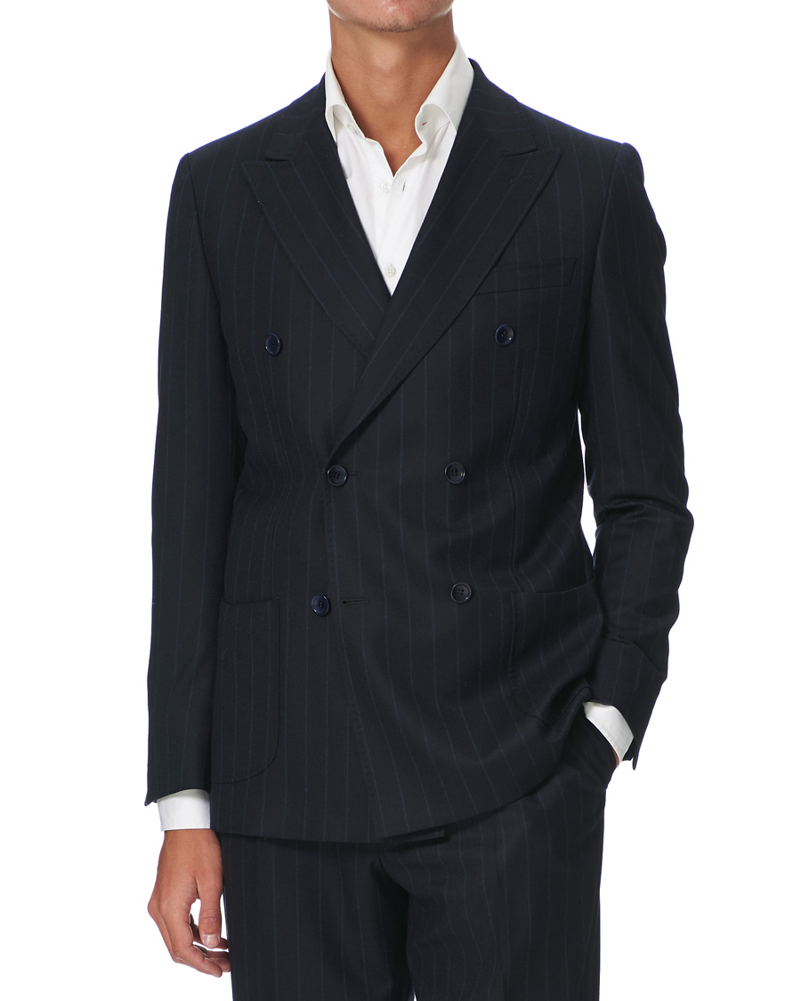 Herre | Blazere & jakker | Morris Heritage | Pinstripe Double Breasted Suit Blazer Navy