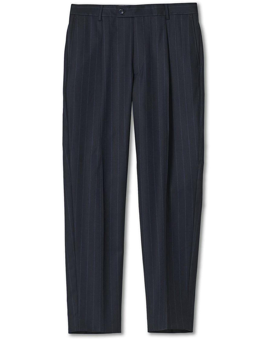 Herre | Bukser | Morris Heritage | Philip Pinstripe Suit Trousers Navy
