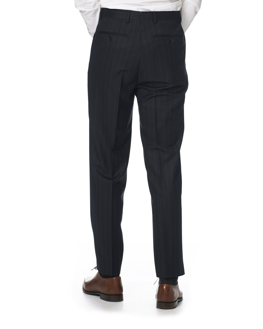 Herre | Bukser | Morris Heritage | Philip Pinstripe Suit Trousers Navy