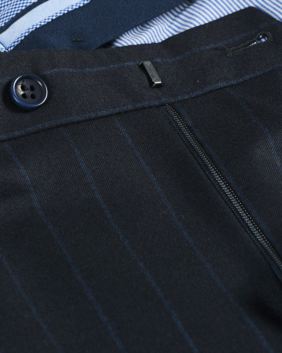 Herre | Bukser | Morris Heritage | Philip Pinstripe Suit Trousers Navy