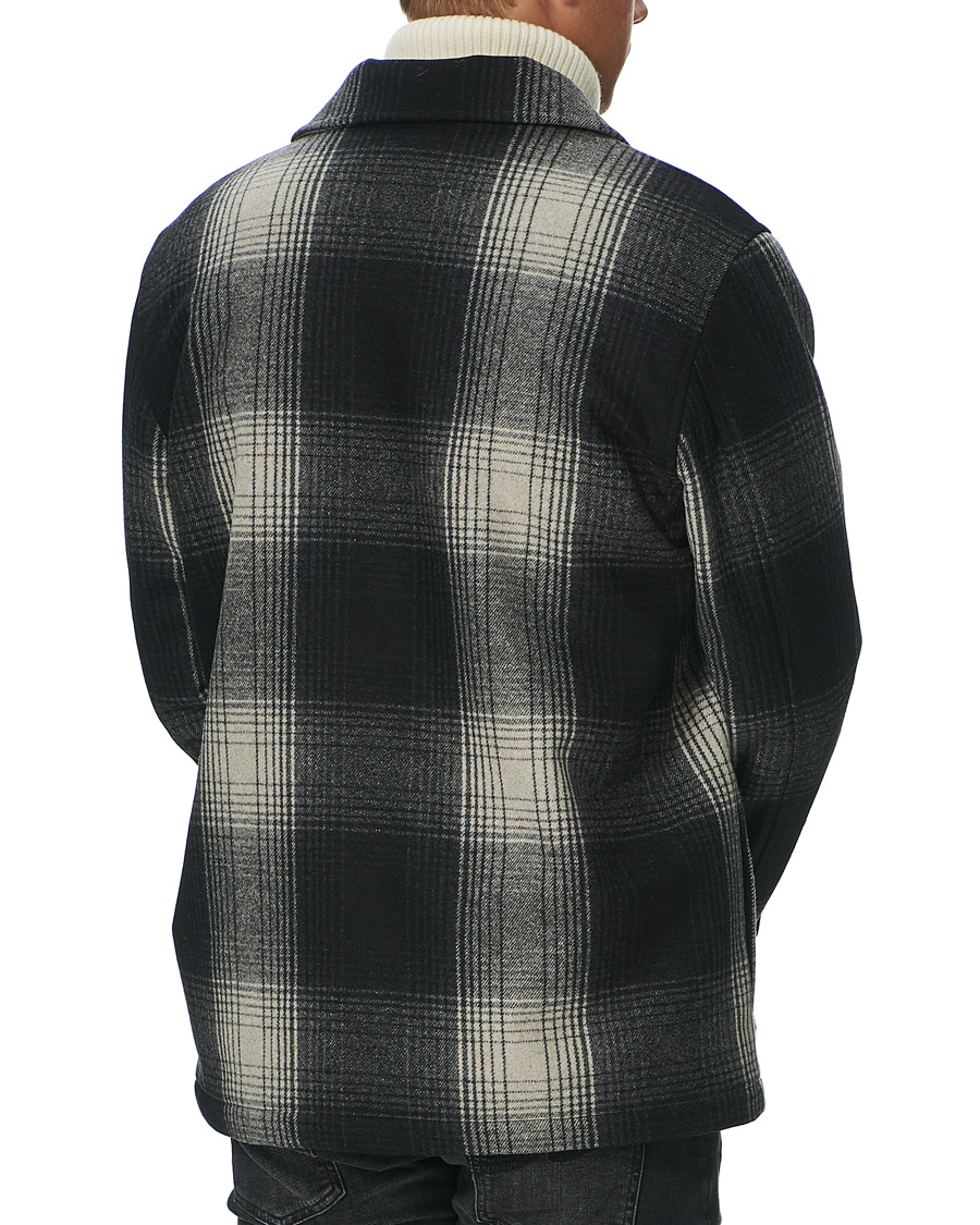 Herre | Jakker | Nudie Jeans | Mangan Shadow Check Lumber Jacket Black/Grey
