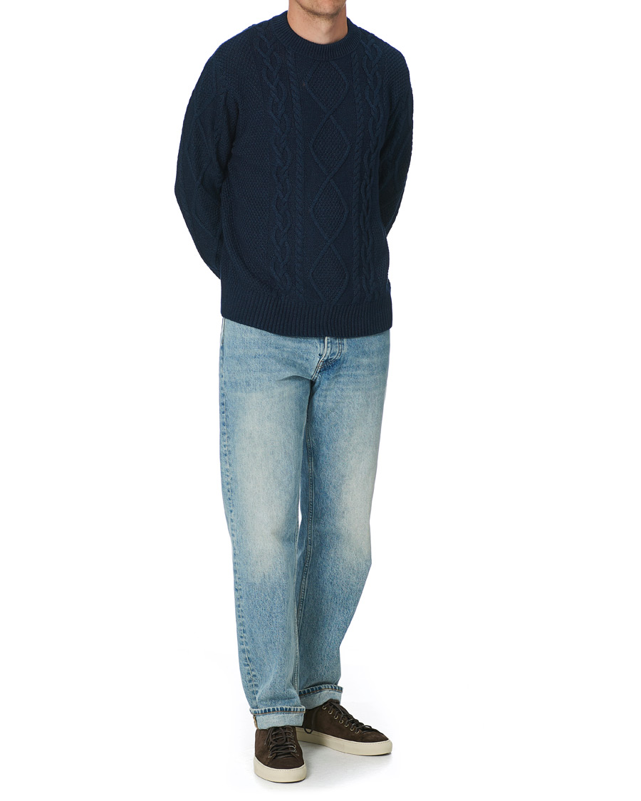Herre | Trøjer | Nudie Jeans | Didrik Braided Sweater Indigo