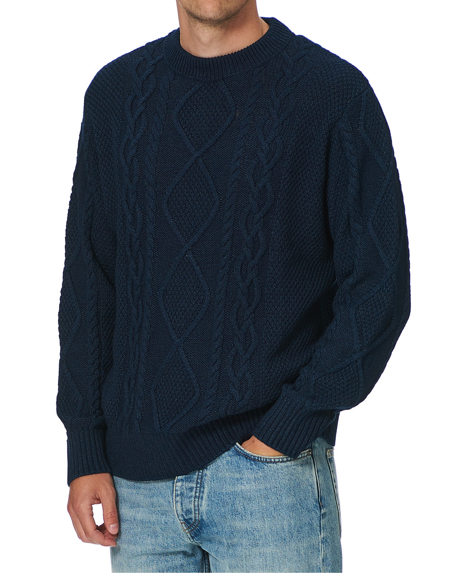Herre | Trøjer | Nudie Jeans | Didrik Braided Sweater Indigo