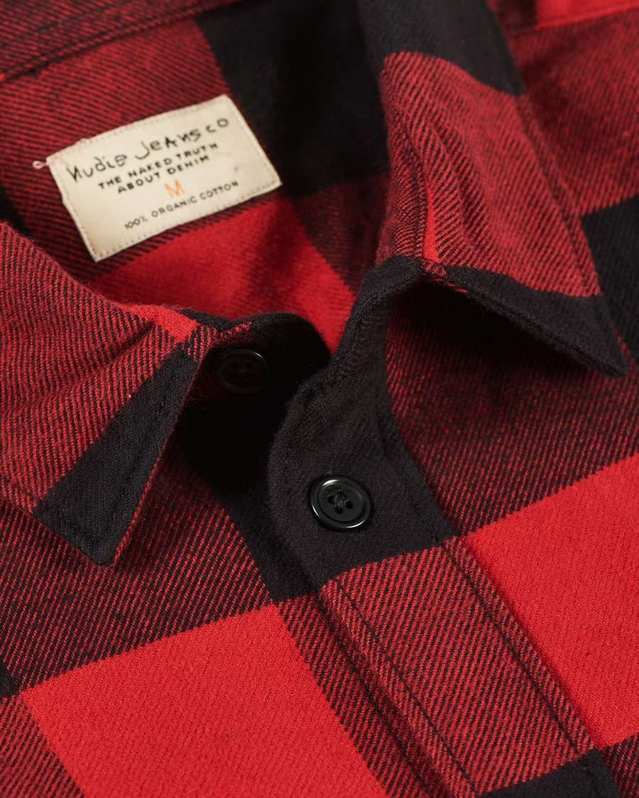 Herre | Skjorter | Nudie Jeans | Gabriel Buffalo Check Shirt Red