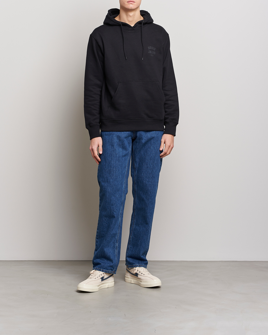 Herre | Trøjer | Nudie Jeans | Franke Logo Hoodie Black