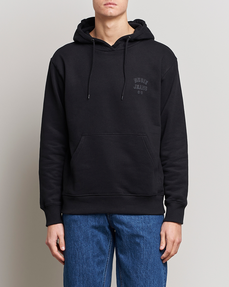 Herre | Trøjer | Nudie Jeans | Franke Logo Hoodie Black