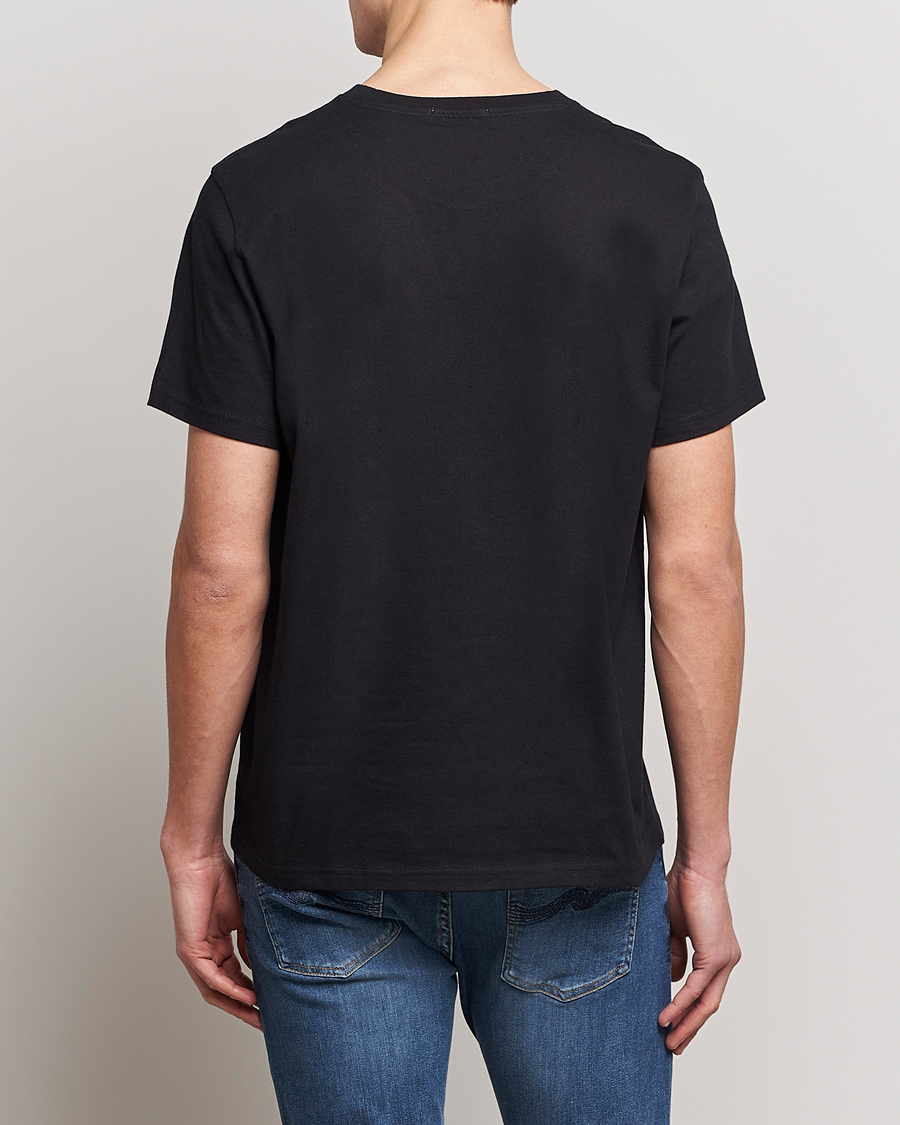 Herre | T-Shirts | Nudie Jeans | Roy Logo Crew Neck Tee Black