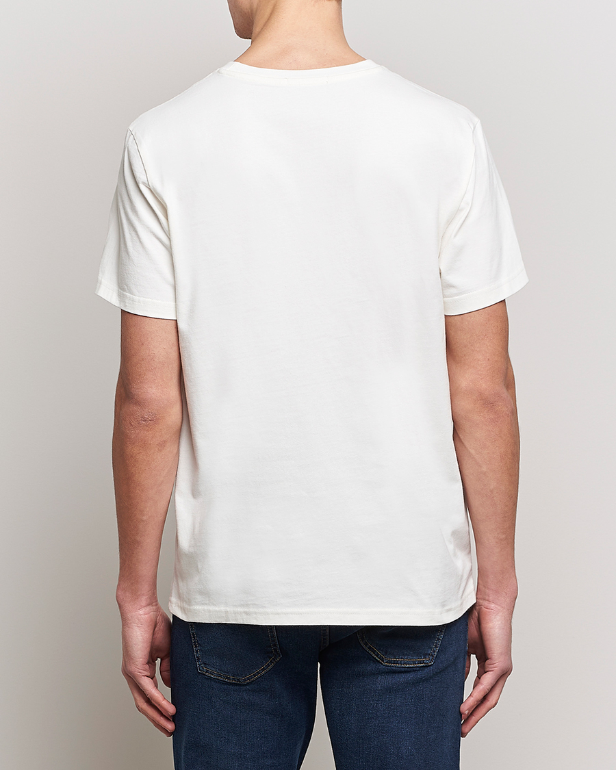 Herre | T-Shirts | Nudie Jeans | Roy Logo Crew Neck Tee Off White