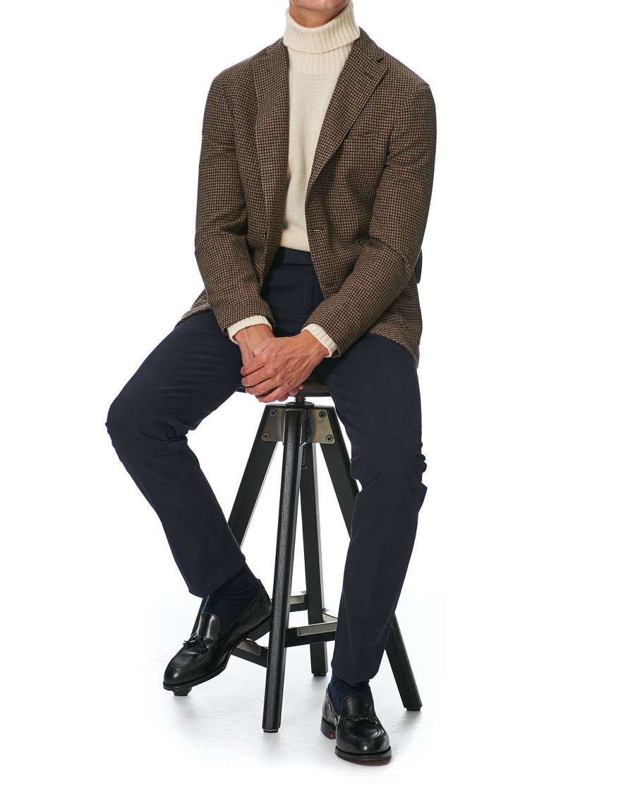 Herre | Blazere & jakker | Boglioli | K Jacket Houndstooth Blazer Brown
