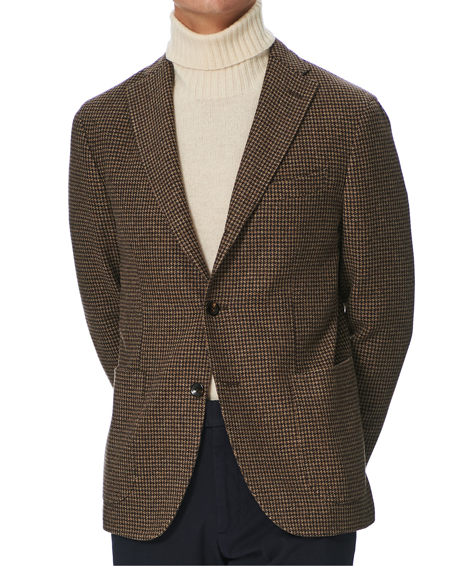 Herre | Blazere & jakker | Boglioli | K Jacket Houndstooth Blazer Brown
