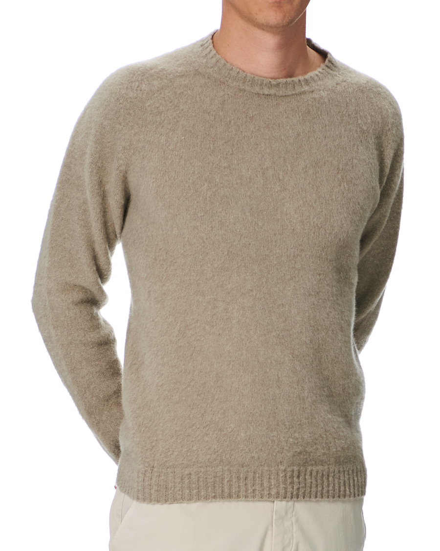 Herre | Trøjer | Boglioli | Brushed Wool/Cashmere Sweater Beige