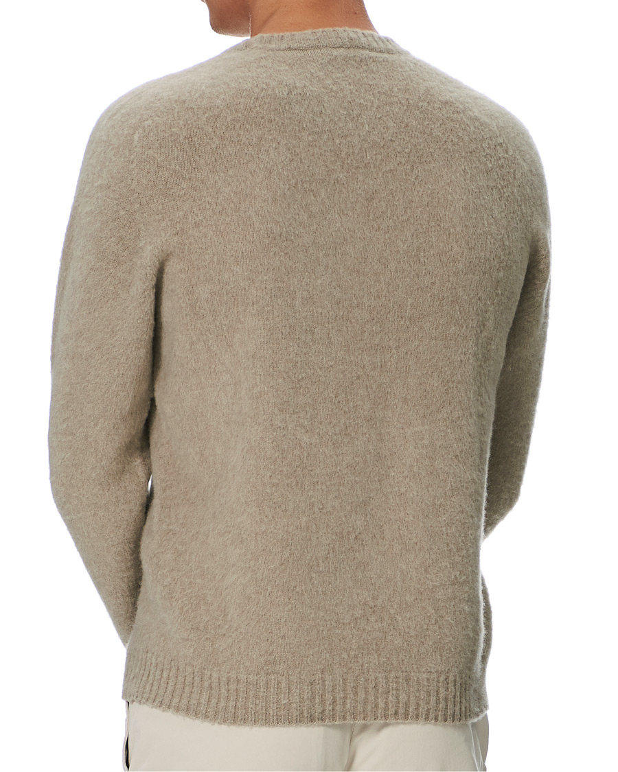 Herre | Trøjer | Boglioli | Brushed Wool/Cashmere Sweater Beige