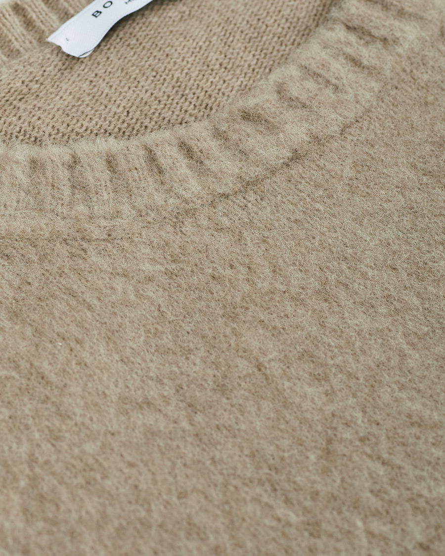 Herre | Trøjer | Boglioli | Brushed Wool/Cashmere Sweater Beige