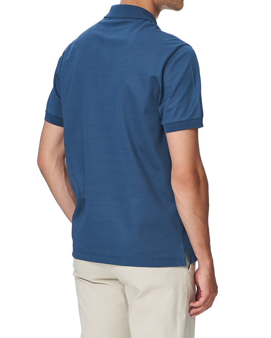 Herre | Polotrøjer | Brioni | Contrast Placket Polo Piquet Dark Blue