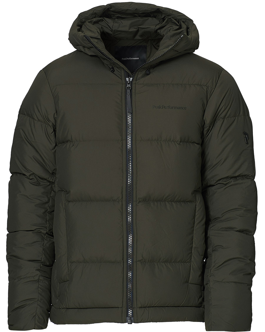 Herre | Jakker | Peak Performance | Rivel Down Hooded Jacket Olive Extreme