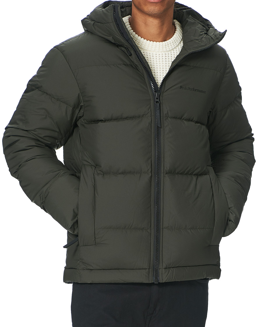 Herre | Jakker | Peak Performance | Rivel Down Hooded Jacket Olive Extreme