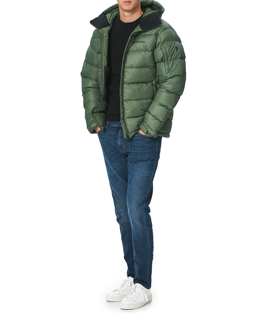 Herre | Jakker | Peak Performance | Frost Down Hooded Jacket Thrill Green