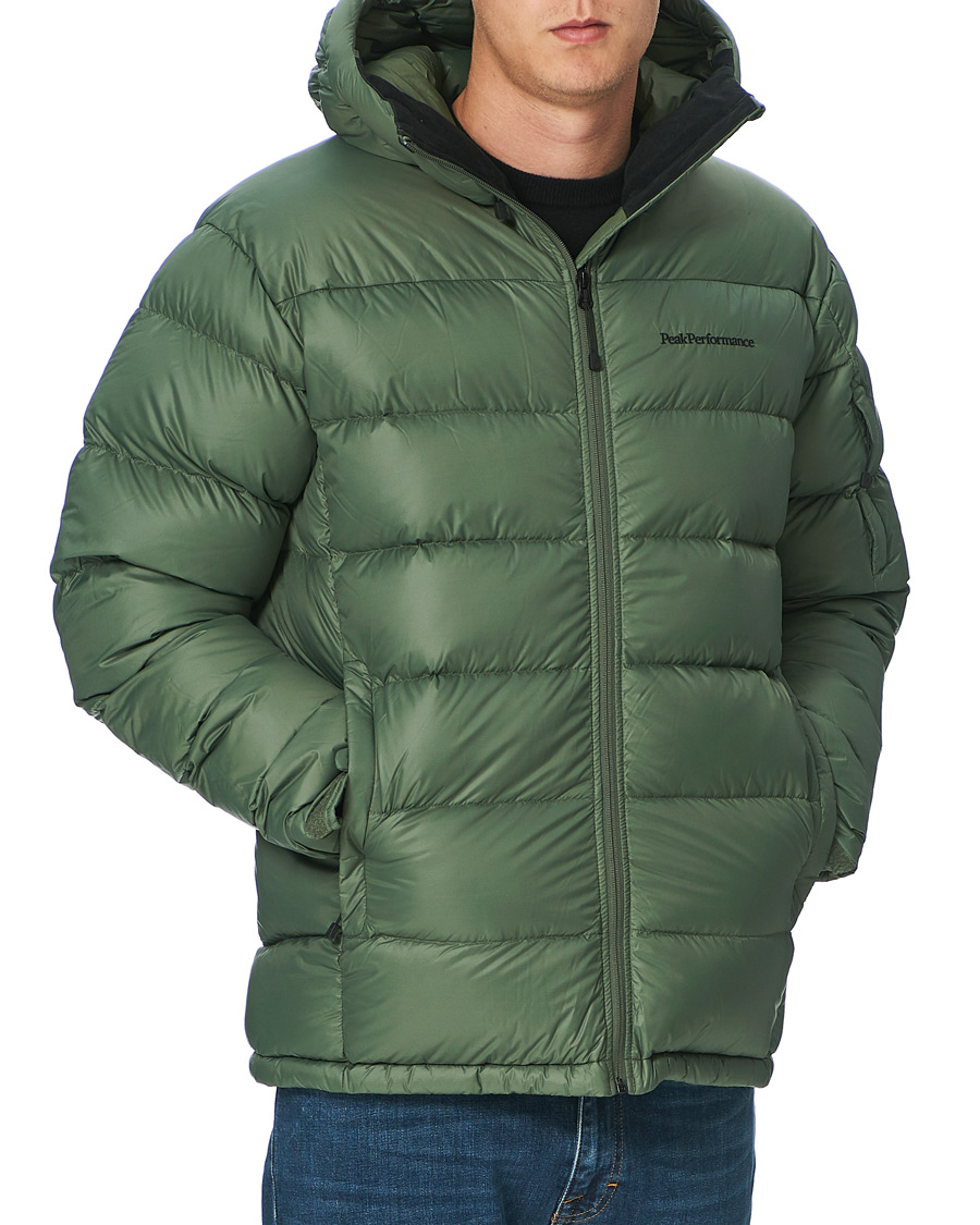 Herre | Jakker | Peak Performance | Frost Down Hooded Jacket Thrill Green