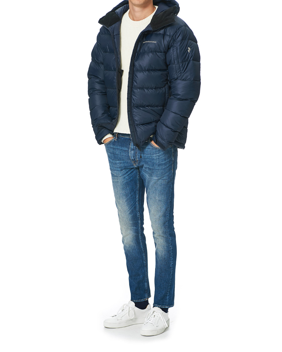 Herre | Jakker | Peak Performance | Frost Down Hooded Jacket Blue Shadow