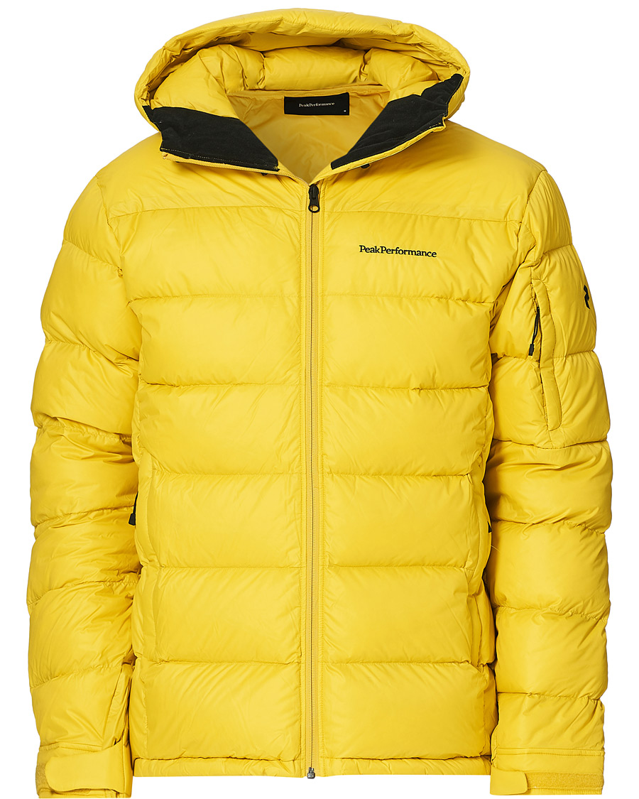 Herre | Jakker | Peak Performance | Frost Down Hooded Jacket Trek Yellow