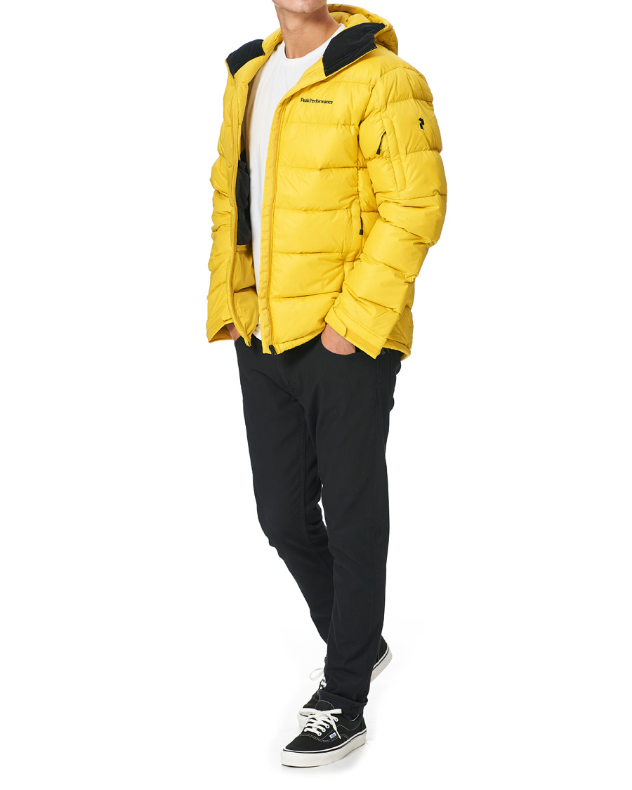 Herre | Jakker | Peak Performance | Frost Down Hooded Jacket Trek Yellow