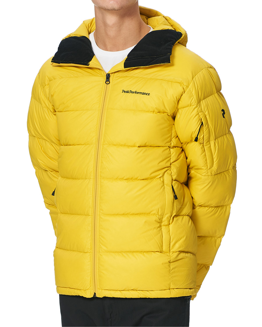 Herre | Jakker | Peak Performance | Frost Down Hooded Jacket Trek Yellow