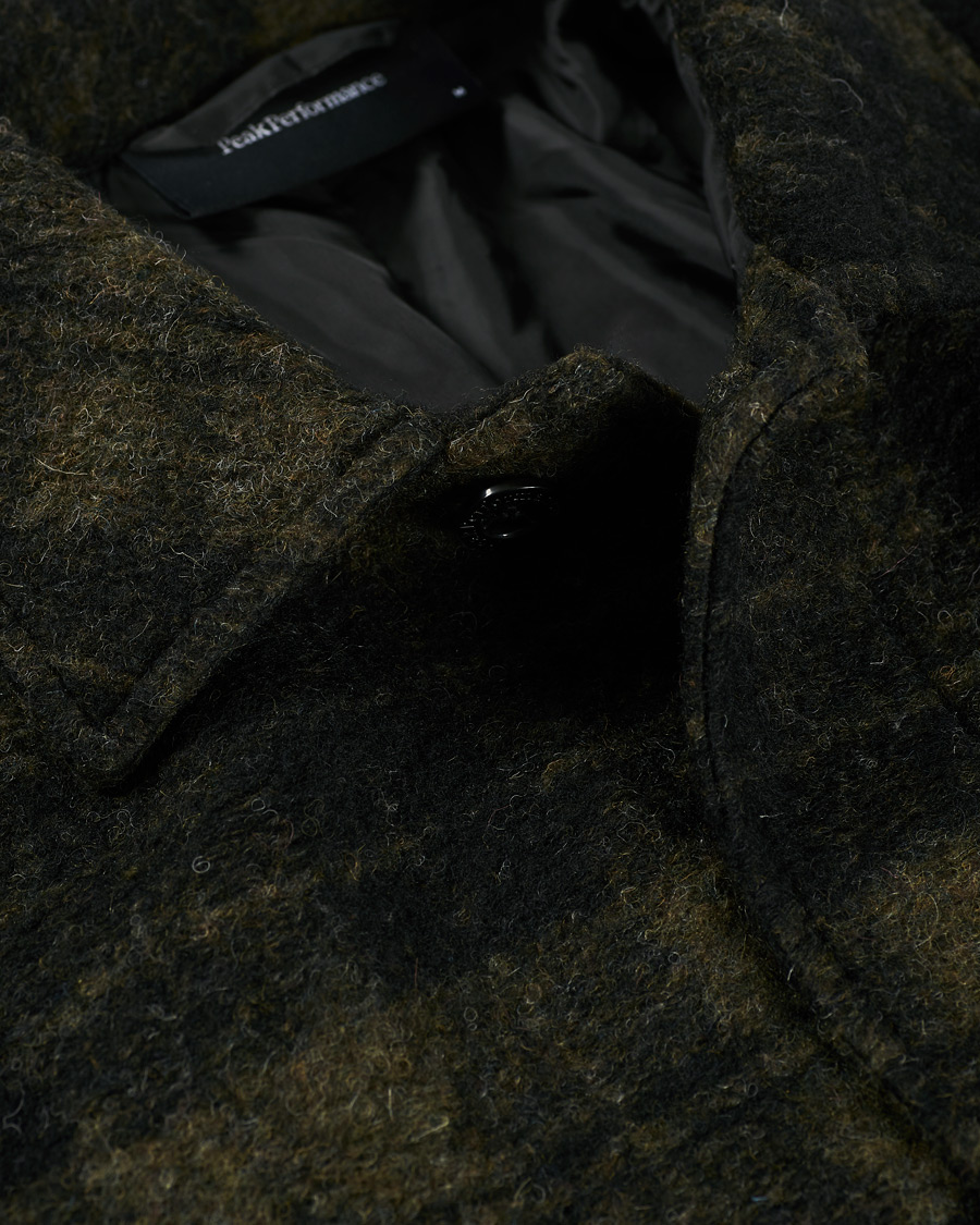 Herre | Jakker | Peak Performance | Checked Wool Shirt Olive