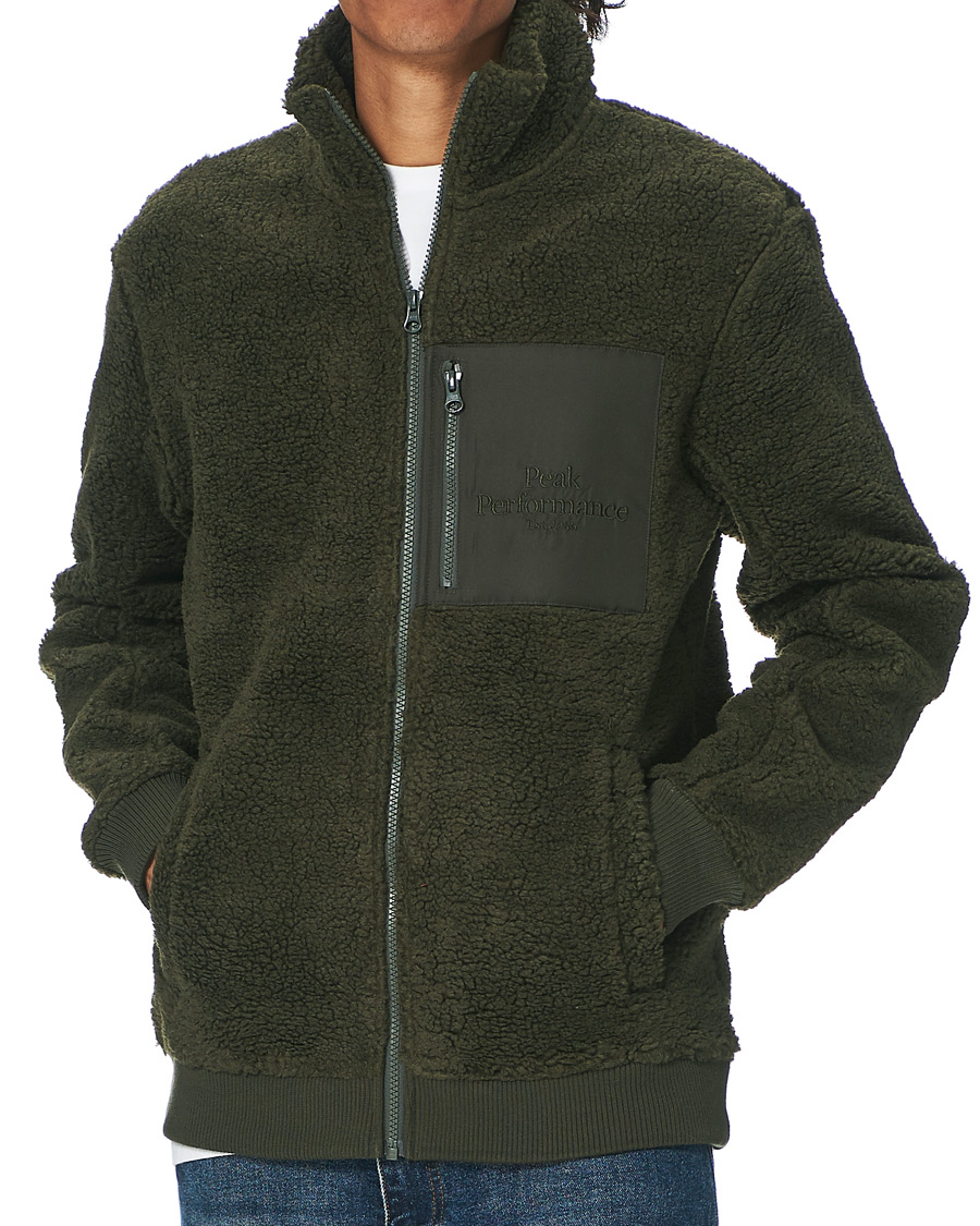 Herre | Trøjer | Peak Performance | Original Pile Zip Jacket Olive Extreme