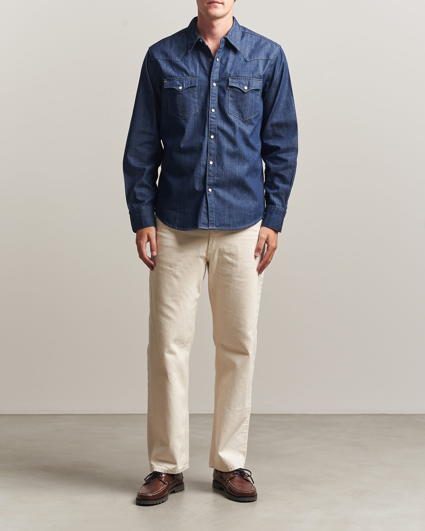 Herre | Skjorter | Levi's | Barstow Western Standard Shirt Rinse Marbled