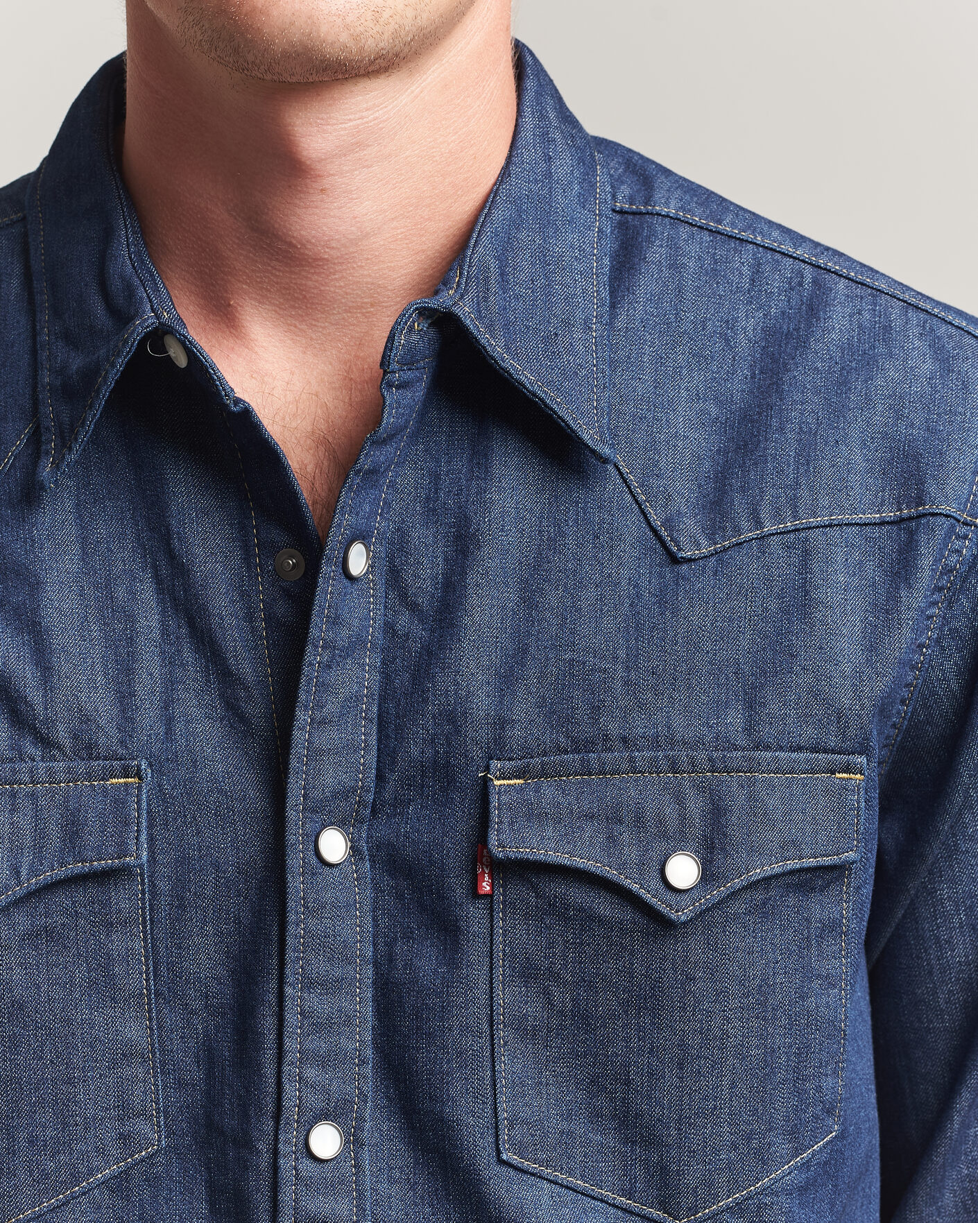 Herre | Skjorter | Levi's | Barstow Western Standard Shirt Rinse Marbled