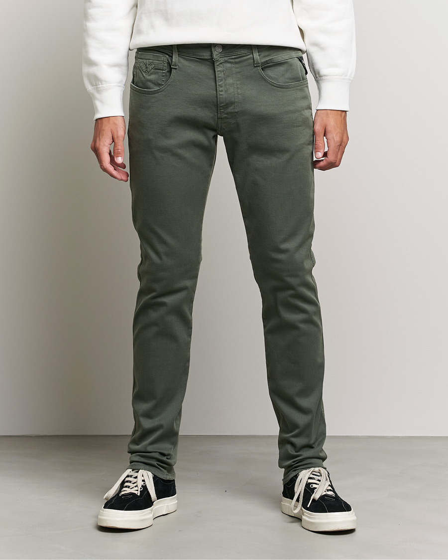 Herre | 5-pocket bukser | Replay | Anbass Hyperflex X.Lite 5-Pocket Pants Olive Green
