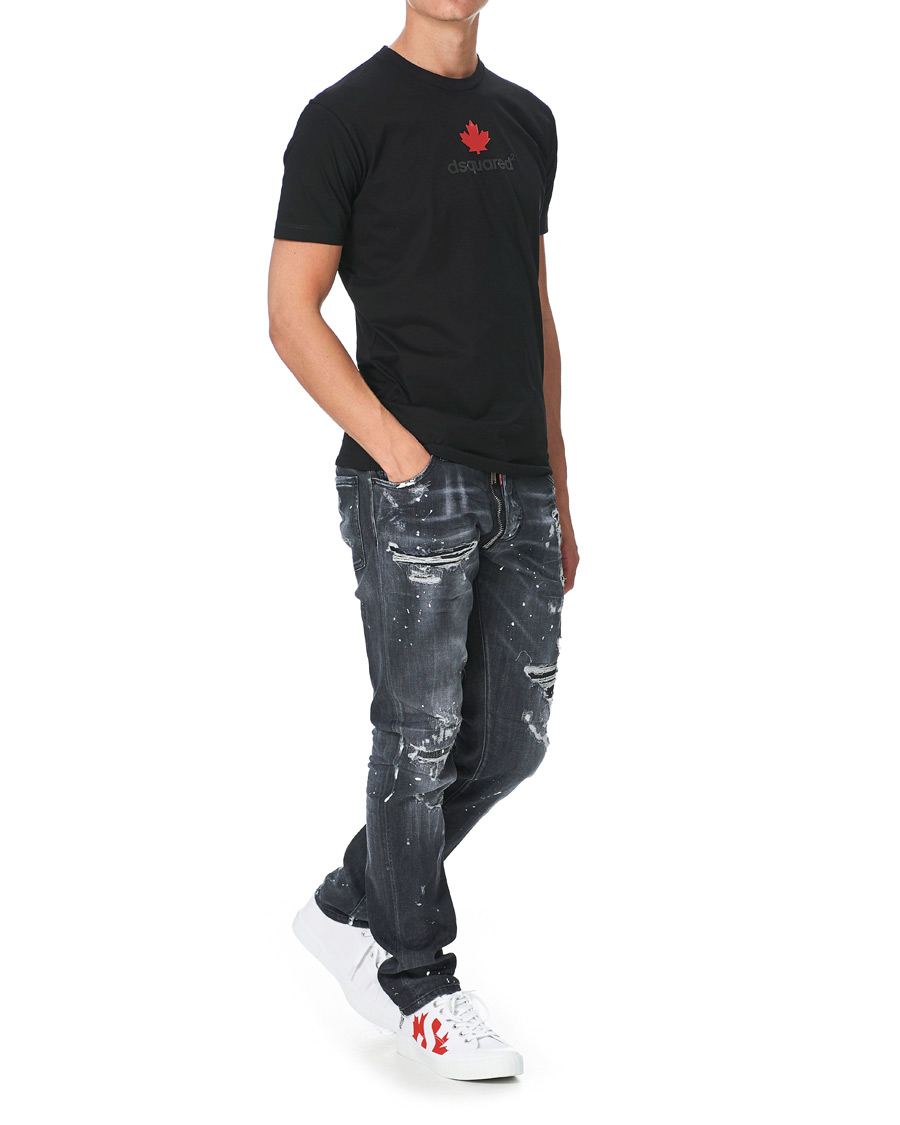 Herre | T-Shirts | Dsquared2 | Mini D2 Leaf Tee Black
