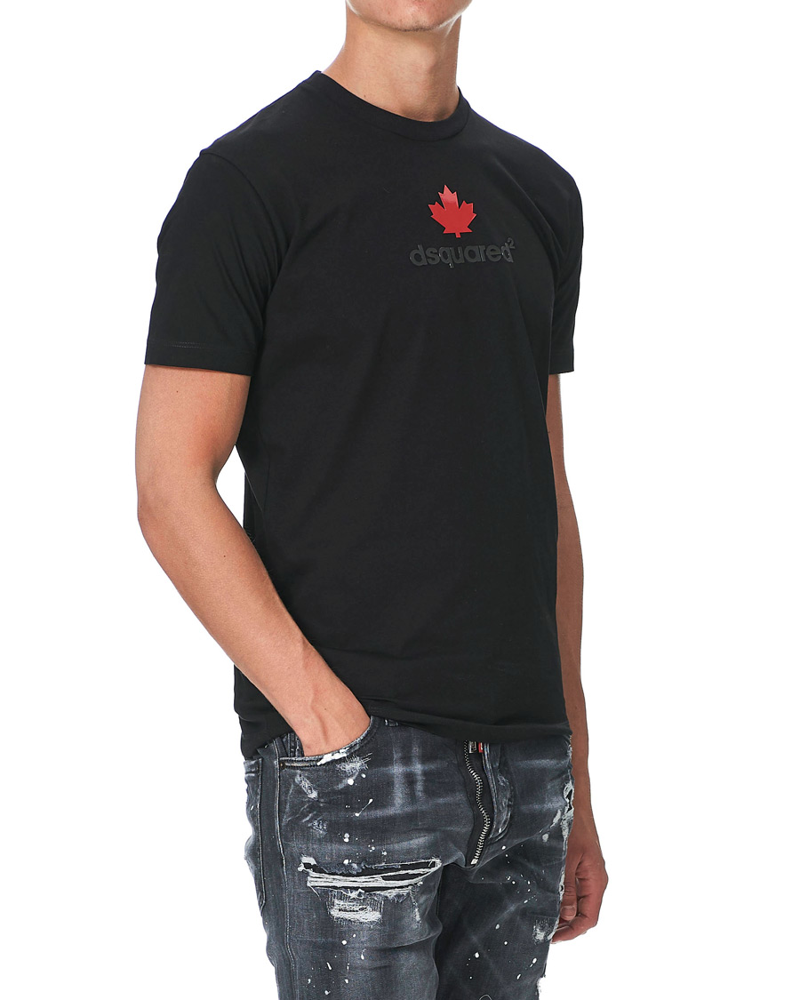 Herre | T-Shirts | Dsquared2 | Mini D2 Leaf Tee Black