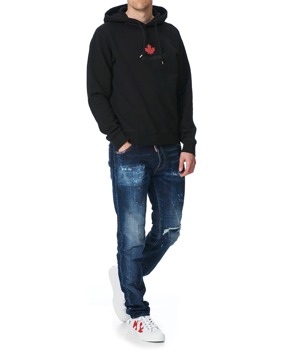 Herre | Trøjer | Dsquared2 | Mini D2 Leaf Hoodie Black