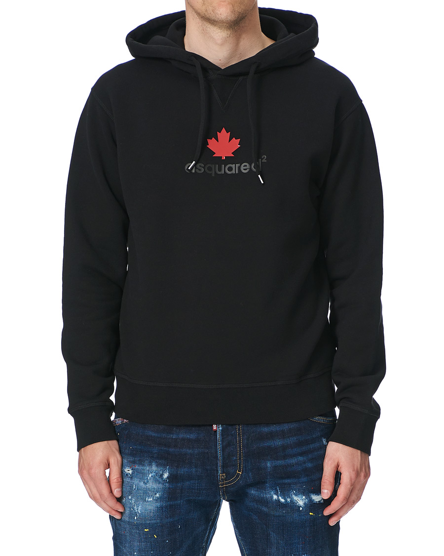 Herre | Trøjer | Dsquared2 | Mini D2 Leaf Hoodie Black