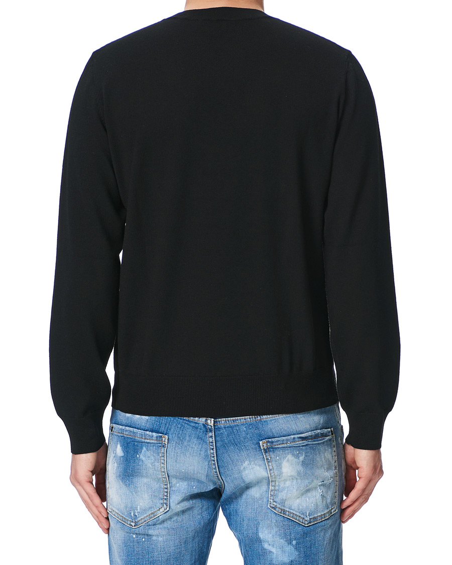 Herre | Trøjer | Dsquared2 | Mini D2 Leaf Knitted Sweater Black