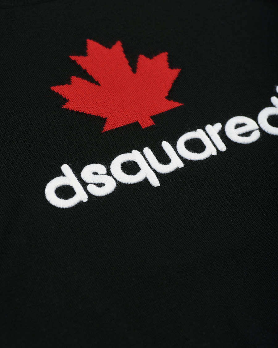 Herre | Trøjer | Dsquared2 | Mini D2 Leaf Knitted Sweater Black
