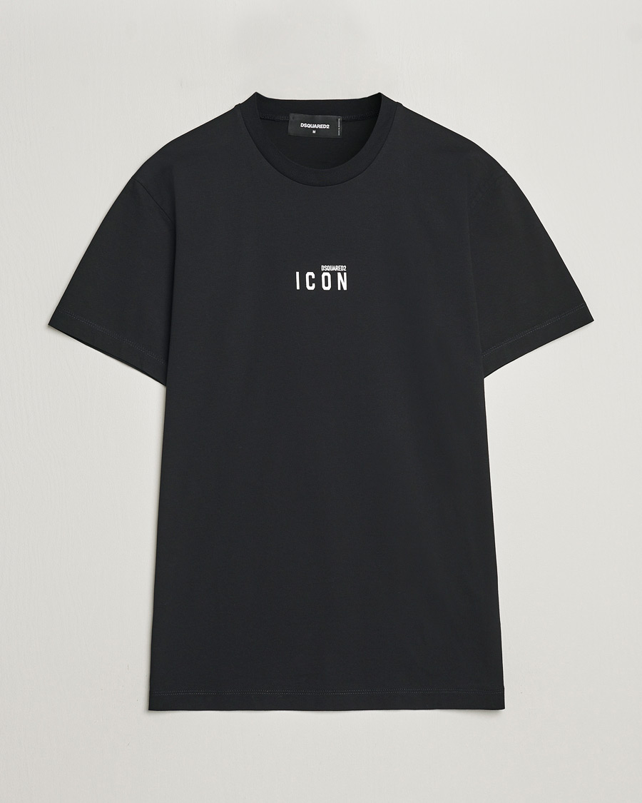 Herre |  | Dsquared2 | Icon Small Logo Crew Neck T-Shirt Black