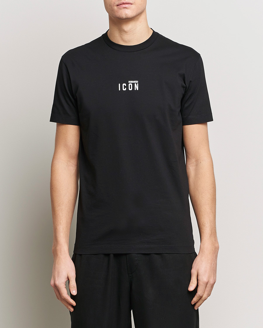 Herre | Kortærmede t-shirts | Dsquared2 | Icon Small Logo Crew Neck T-Shirt Black