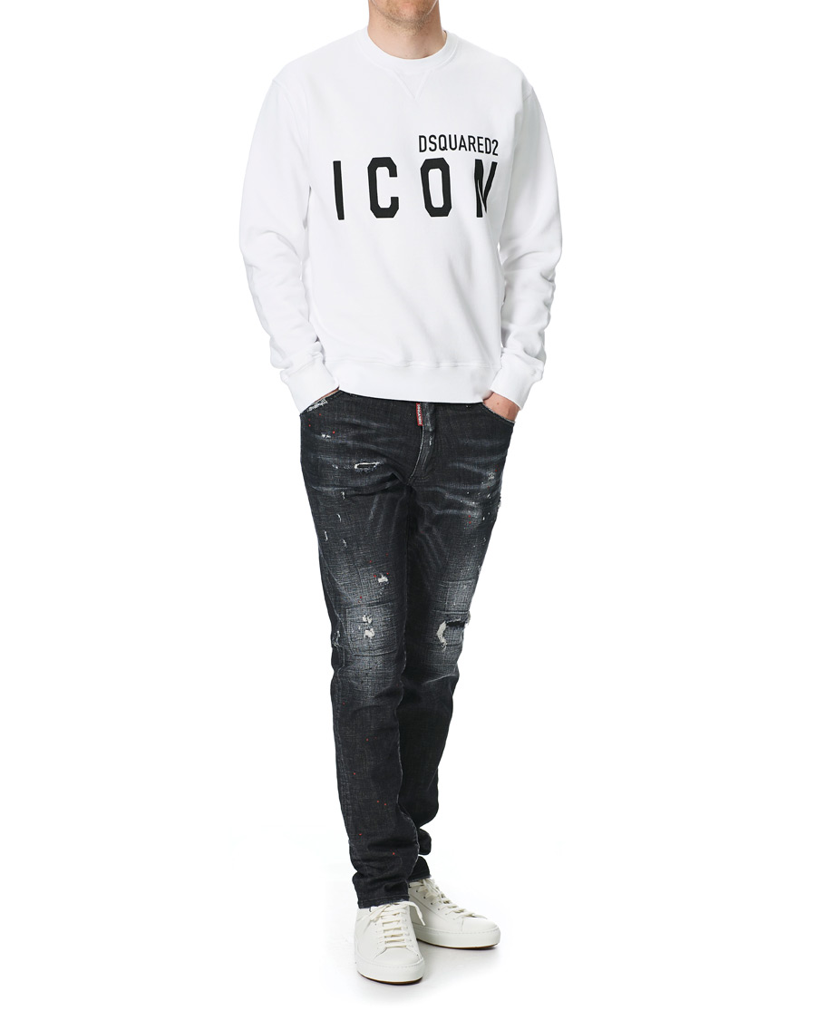 Herre | Trøjer | Dsquared2 | Icon Logo Sweatshirt White
