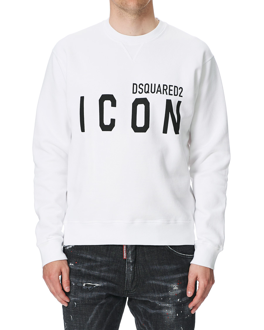 Herre | Trøjer | Dsquared2 | Icon Logo Sweatshirt White