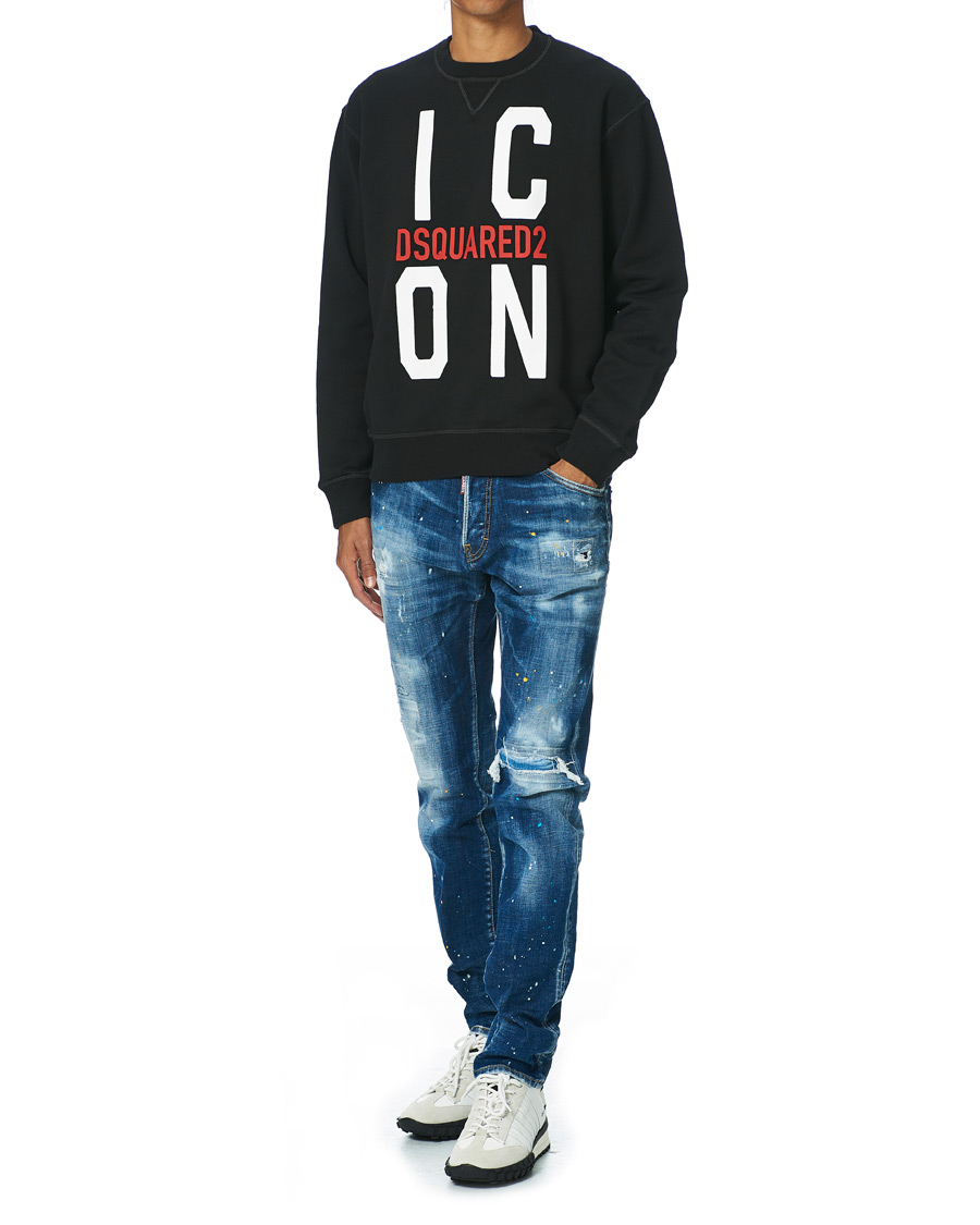 Herre | Trøjer | Dsquared2 | Cool Fit Icon Vert Sweatshirt Black